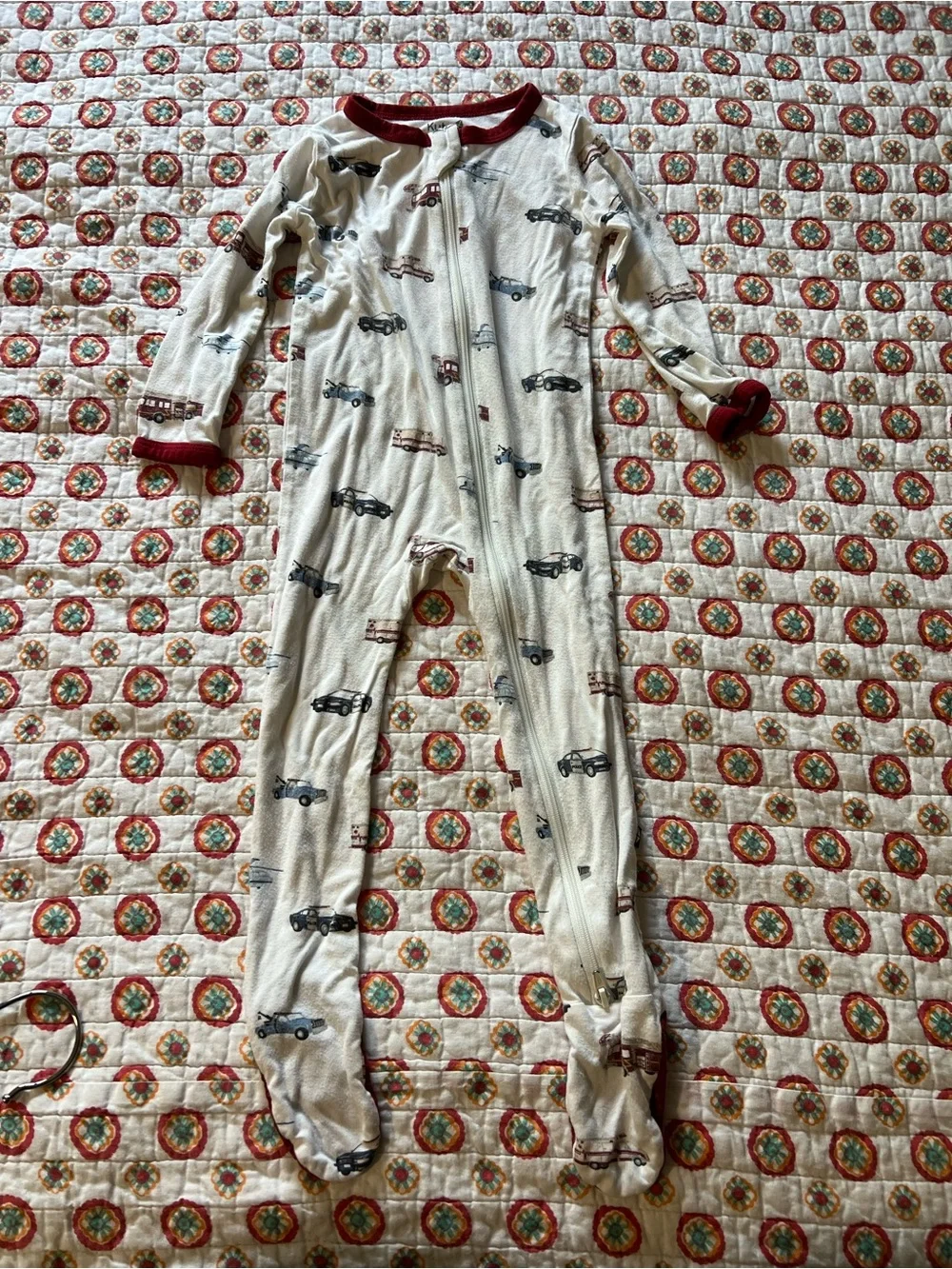 Kyte Bamboo Firetruck Police Rescue Footie Pajama size 12-18 months